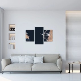 Kép - Sötétkék absztrakció (90x60 cm)