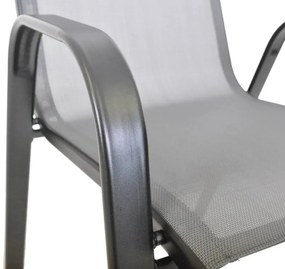 Kerti szék szett 2 db TAVERNO szürke/fekete