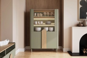 Amilio vitrin 100 cm - eukaliptusz / baltic tölgy / natúr tölgy fogantyú