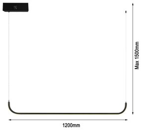 Immax NEO 07225L - PATTINI LED 26W 230V dimmelhető függeszték Tuya+DO