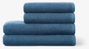 Goldea bordűr nélküli frottír törölköző és fürdőlepedő soft – petróleum színű 50 x 100 cm