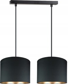 Függőlámpa Golden 2 Fekete Lámpabúra Arany Belsővel Modern Az Asztal Felett