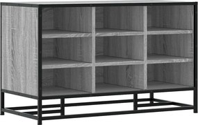 vidaXL cipőpad szürke Sonoma 84x40x53,5 cm Gépi fa és fém