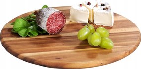 Forgatható vágódeszka tálalódeszka, átmérője 40 cm