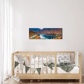 Kép - White Mountain, New Hampshire, USA (órával) (90x30 cm)