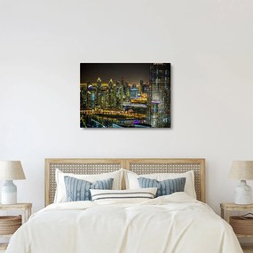 Éjszakai város képe (70x50 cm)