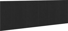 vidaXL Ágyszerkezet Fejtámla Fekete tölgy 160 x 1.5 x 80.5 cm Faanyag