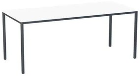 No brand  Versys étkezőasztal, fehér RAL 9003 színű lábazattal, 80 x 80 x 74,3 cm, világosszürke%