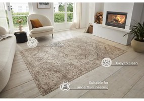 Bézs-krémszínű szőnyeg 200x280 cm Terrain Designer Sand – Hanse Home