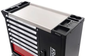 Szerszámkocsi szerszámokkal 299 db - 7 fiók + szekrény KD1068