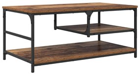 vidaXL Dohányzóasztal Öreg fa 90 x 49 x 40 cm Faanyag