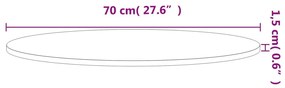 tömör bükkfa kerek asztallap Ø70 x 1,5 cm