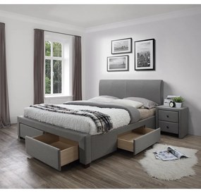 Modena ágy 140 × 200 cm, szürke