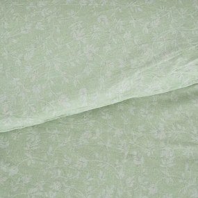 B.E.S. Petrovice Top Class Green flowers krepp ágyneműhuzat, 140 x 200 cm, 70 x 90 cm
