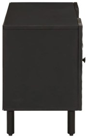 fekete tömör mangófa TV-szekrény 105 x 33 x 46 cm