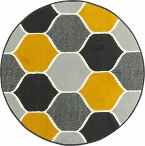 Szürke Mézes Mustár Szőnyeg Lóhere Méhsejt Luna átm. 160 cm