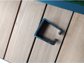 Szürke alumínium ötszemélyes kerti lounge szett Rotterdam – Rojaplast