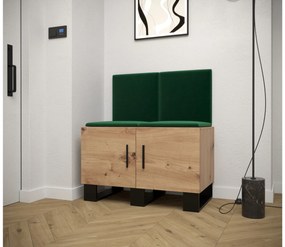 Előszobabútor Amanda 19 (artisan tölgy + zöld). 1086025