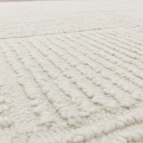 Elefántcsont színű kézi szövésű gyapjú szőnyeg 120x170 cm Zennith Grid – Asiatic Carpets