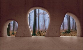 Fotótapéta Ködös erdő Ívek Természet perspektívája a szobába 250x175 +ragasztó