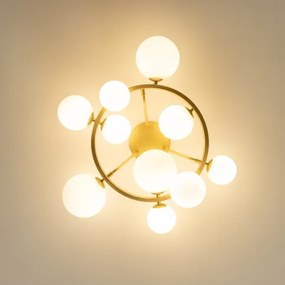 Brilagi - LED Felületre szerelhető csillár MILLA 10xG9/3W/230V arany/fehér