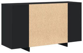 Fekete oldalszekrény Fekete Mérnöki fa 135 x 41 x 75 cm