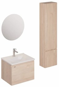 Fürdőszobagarnitúra mosdóval, mosogató csapteleppel, kifolyóval és szifonnal Naturel Ancona akác KSETANCONA10
