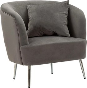 Szürke bársony fotel Silvery – Mauro Ferretti