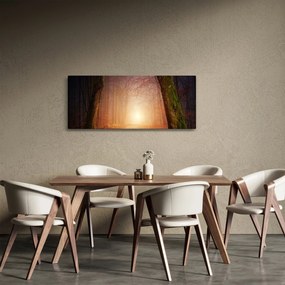 Őszi erdő képe a ködben (120x50 cm)