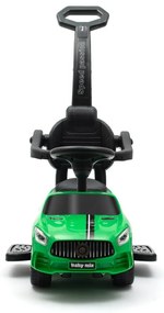 Baby Mix gyerek futóbicikli hanggal és vezetőrúddal Racer, zöld