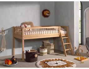 Natúr színű magasított tölgyfa gyerekágy 90x200 cm Forrest – Vipack