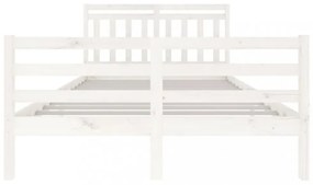 vidaXL fehér tömör fa ágykeret 140 x 200 cm