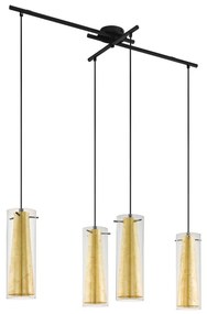 Eglo 97653 - Csillár zsinóron PINTO GOLD 4xE27/60W/230V