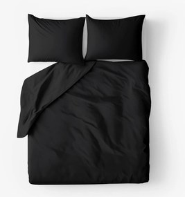 Goldea pamut ágyneműhuzat garnitúra - fekete 140 x 200 és 70 x 90 cm