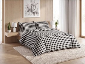 Pamut ágynemű NORDIC CHECK sötétszürke Ágyneműhuzat mérete: 70 x 90 cm | 140 x 200 cm