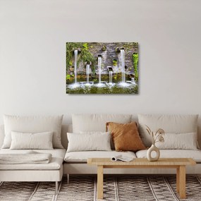 Kép - Kőfal, Hamburg, Németország (üvegen) (70x50 cm)