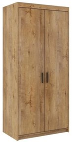 ELLENA 2D ruhásszekrény, 190x90x53 cm, lefkas tölgy