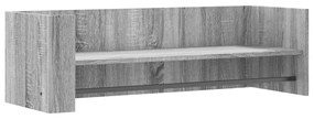 szürke sonoma színű szerelt fa fali polc 100 x 35 x 30,5 cm