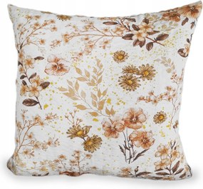 Fakéreg párnahuzat 70x80 krém bézs mézszínű vintage virágok