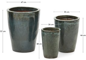 Terrakotta virágcserép készlet 3 db-os ø 47 cm Rotja – Kave Home
