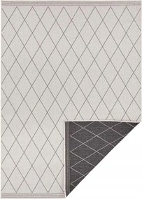 Lapos szőnyeg krémszínű fekete csíkos 80x150 cm