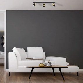 LED Spotlámpa TUBSSON 3xGU10/4,8W/230V fekete/arany