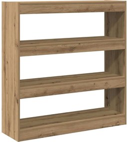 vidaXL Könyvespolc kézműves tölgy 100 x 30 x 103 cm Faanyag