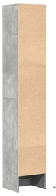 betonszürke szerelt fa tálalószekrény LED-del 36 x 32,5 x 200cm