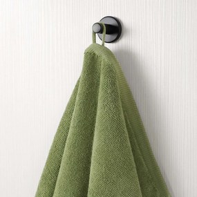 Goldea bordűr nélküli frottír törölköző és fürdőlepedő soft – olivaszínű 50 x 100 cm