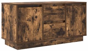 füstös tölgyszínű TV-szekrény LED-világítással 100x41x50 cm