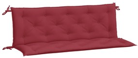 2 db borvörös oxford szövet kerti padpárna 150 x 50 x 7 cm