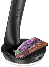 Retlux-LED Dimmelhető lámpa vezeték nélküli újratölthető Qi-vel és kijelzővel LED/6W/230V 3000/4000/6000K