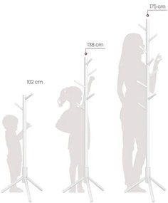 LINEA álló fogas, fehér