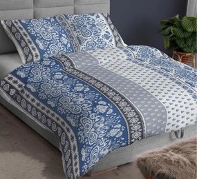 Pamut szatén ágynemű 140x200+70x90 Mária kék